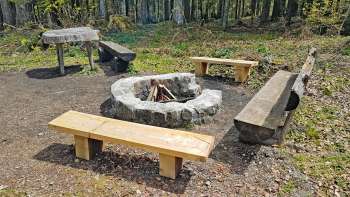 Feuerstelle Waldhütte
